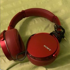 Sony Superbass headphones RED